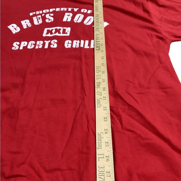 New England Patriots Mens T-Shirt XL Bru’s Room Sports Grill Red Vintage Haynes - Picture 5 of 8